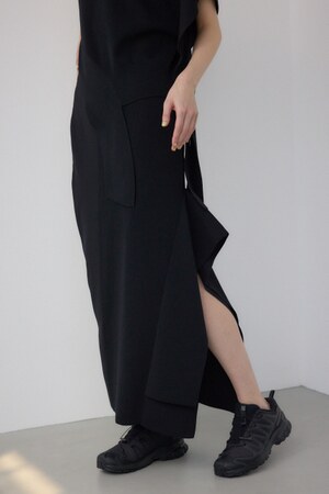 【PLUS】パネルドレープマーメイドスカート