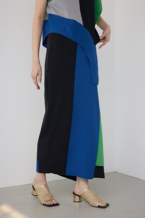 【PLUS】パネルドレープマーメイドスカート