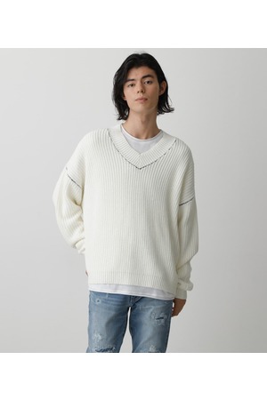 AZUL BY MOUSSY | LAYERED KNIT (ニット ) |SHEL
