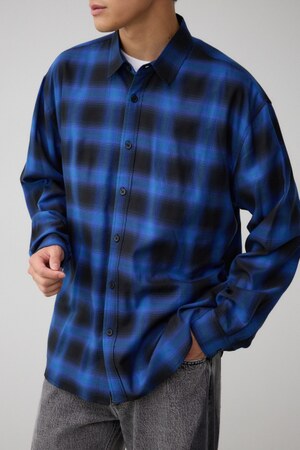 オンブレーチェックシャツ