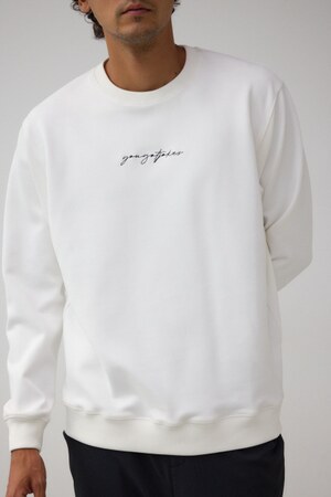 フェイクスウェード刺繍ロゴトップス