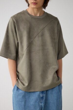 フェイクスウェード切替トップス