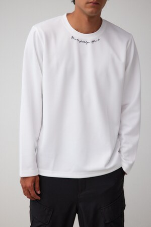 ポンチ刺繍ロングTシャツ