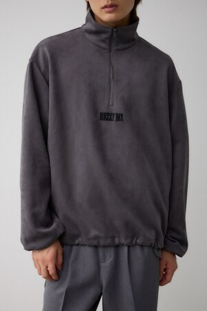 フェイクスウェードハーフジップPO