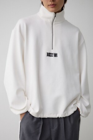 フェイクスウェードハーフジップPO