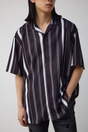 梨地マルチストライプシャツ