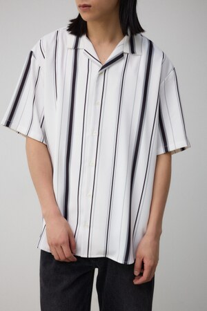 梨地マルチストライプシャツ
