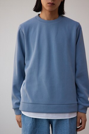 シャツレイヤードスリットニットソー