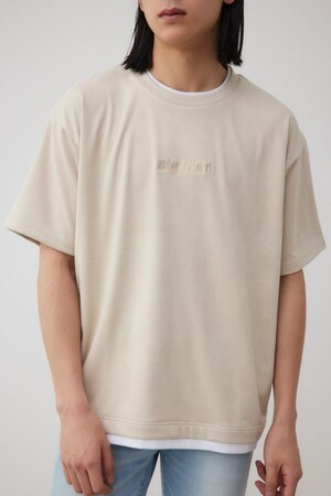 フェイクスウェードレイヤードトップス