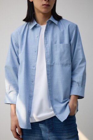 テックリネン7分袖シャツ