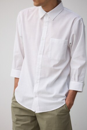 テックリネン7分袖シャツ