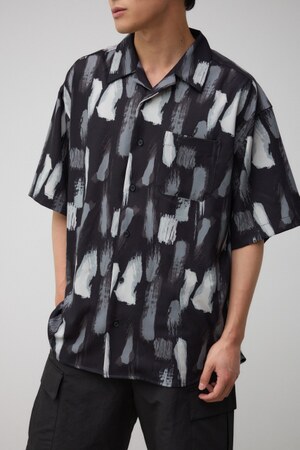ランダムペイント開襟シャツ