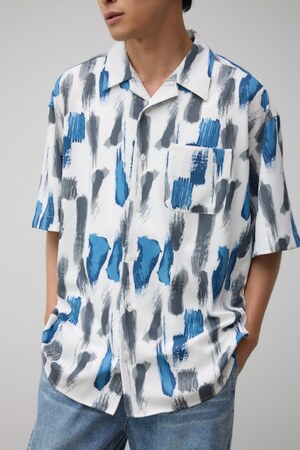 ランダムペイント開襟シャツ