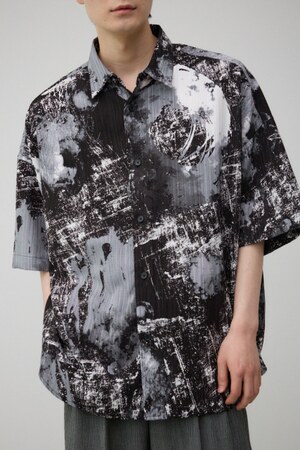 ウォーターカラーアブストラクトシャツ