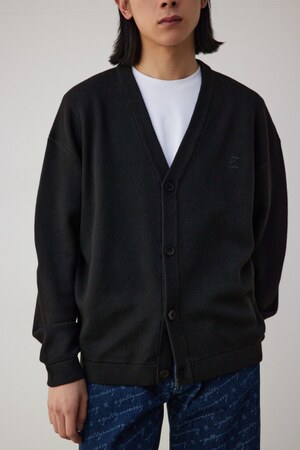 バックロゴジャガードカーディガン