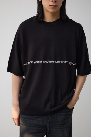 バックプリントビッグニットトップス