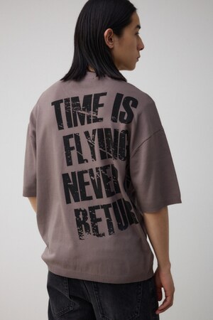 バックプリントビッグニットトップス