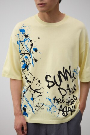 ペイントグラフィックニットトップス