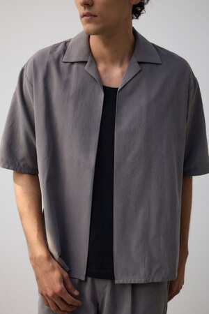 接触冷感フェイクスウェードシャツトッパー