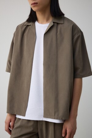 接触冷感フェイクスウェードシャツトッパー