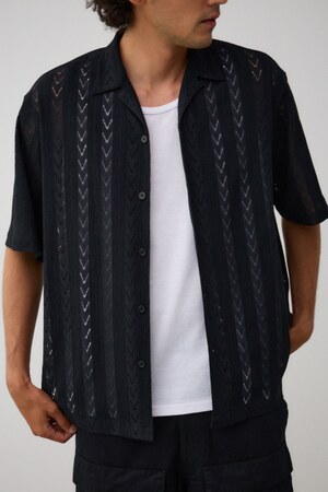 シアー開襟シャツ