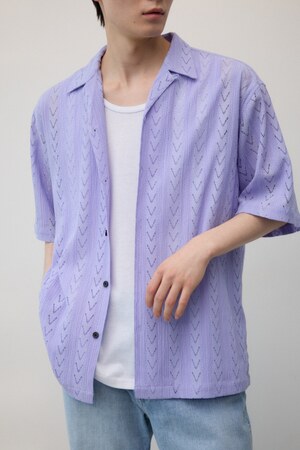 シアー開襟シャツ