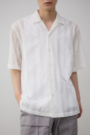 シアー開襟シャツ