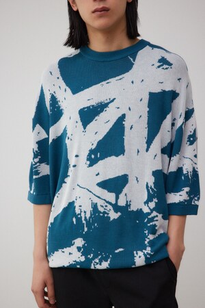 アブストラクトオーバーサイズニット