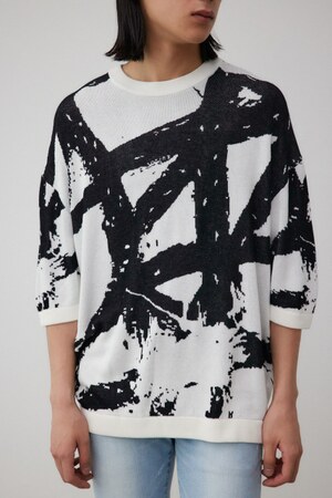 アブストラクトオーバーサイズニット