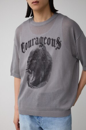 Couragcousプリント半袖ニット