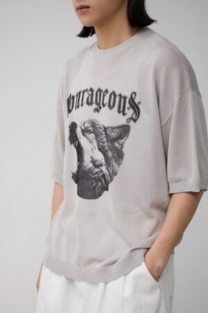 Couragcousプリント半袖ニット