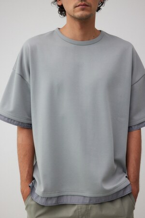 ダンボールシャツレイヤードトップス