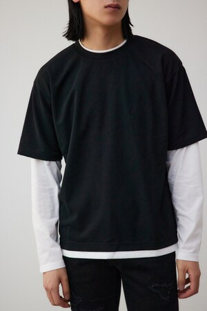 梨地レイヤードロングT