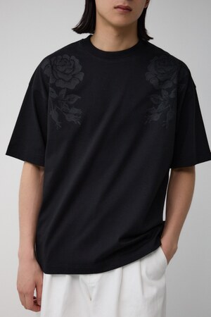 フラワープリント刺繍TEE