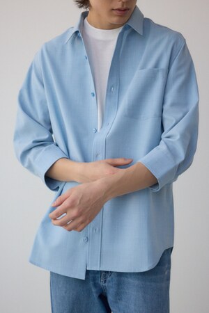 テックリネン7分袖シャツ