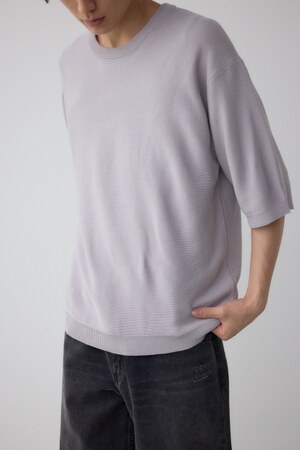 ベーシックガーター5分袖ニット