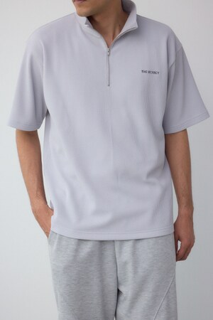 ワッフルハーフジッププルオーバー