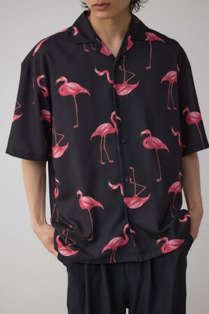 フラミンゴアロハシャツ