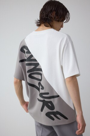 異素材スウィッチングラフィックTEE