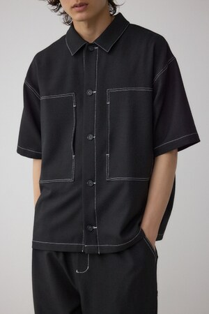 アウトステッチブッチャーシャツ