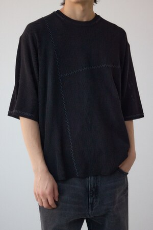 ブランケットステッチリラックスニット