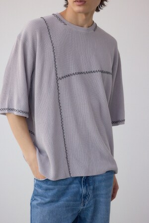 ブランケットステッチリラックスニット