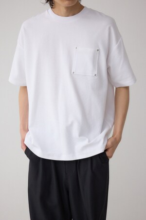スタッズポケットリップルTシャツ