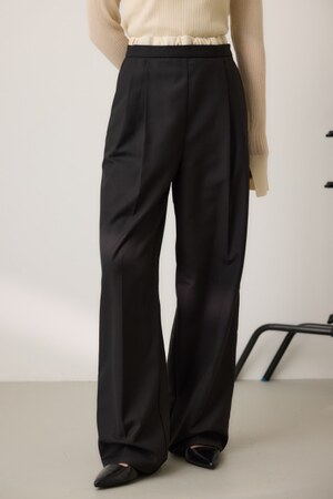 ダブルウエストタックワイドパンツ