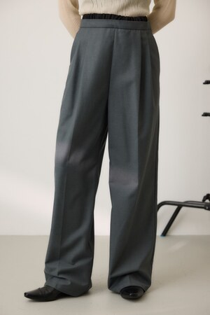 ダブルウエストタックワイドパンツ