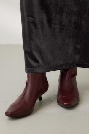 キトゥンヒールショートブーツ