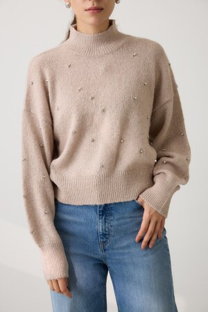 ラインストーンニット