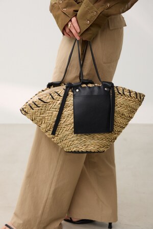 ポケ付かがり水草カゴバッグ