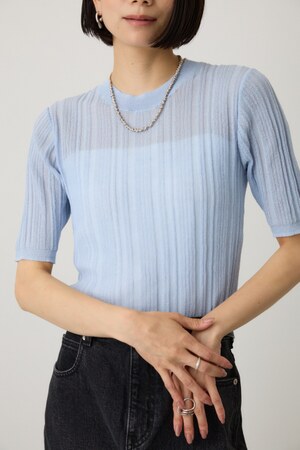 シアーランダムリブニット