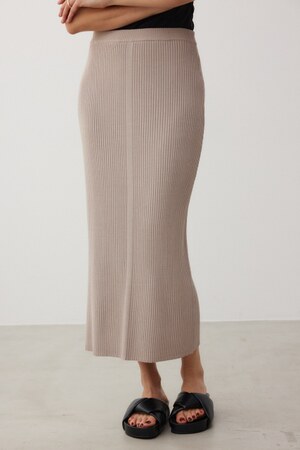サイドラインリブニットスカート